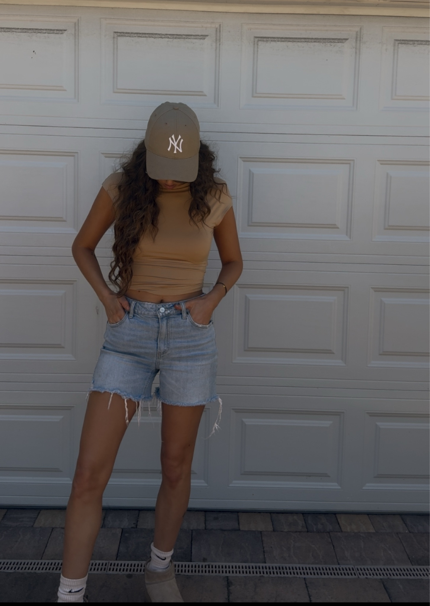 Fun casual style 

Top: princess Polly size small 
Shorts: Paisg size 2
NY hat
Uggs: size 7.5

#LTKSeasonal #LTKStyleTip #LTKPetite