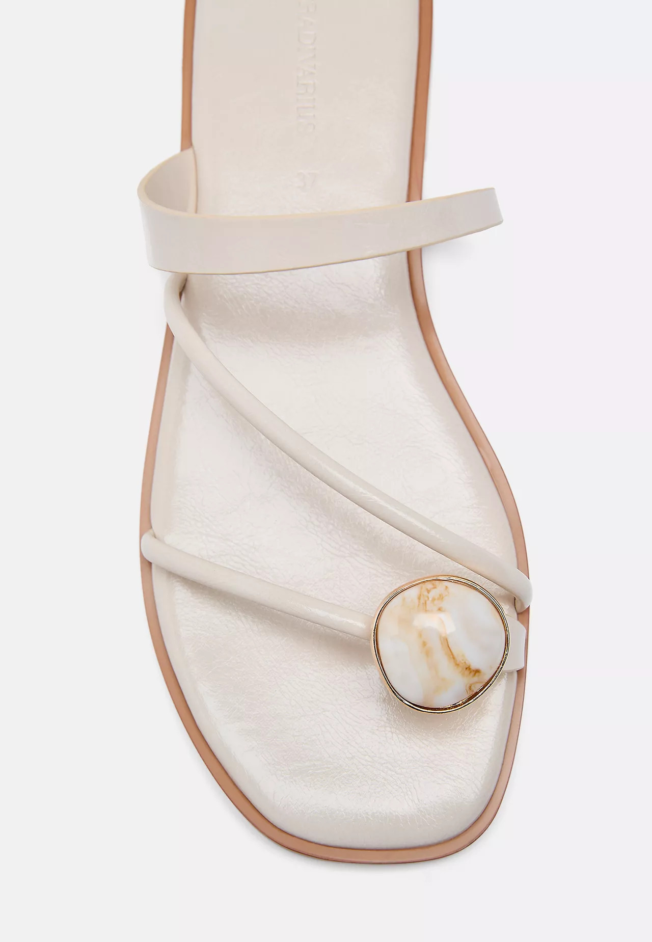 Flat sandals with stone detail - Women's fashion | Stradivarius United Kingdom | Stradivarius (UK)