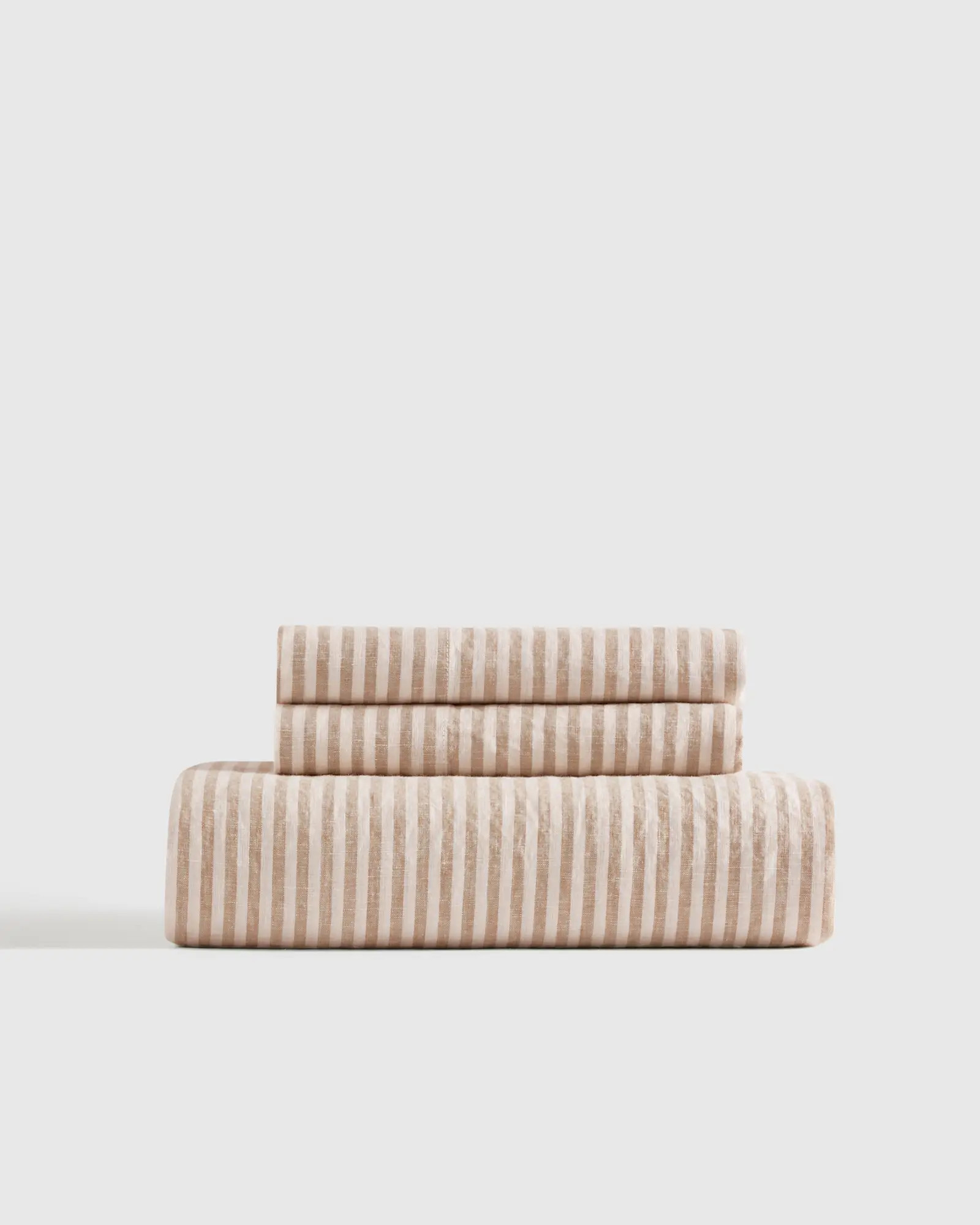 European Linen Stripe Fitted Sheet Set | Quince