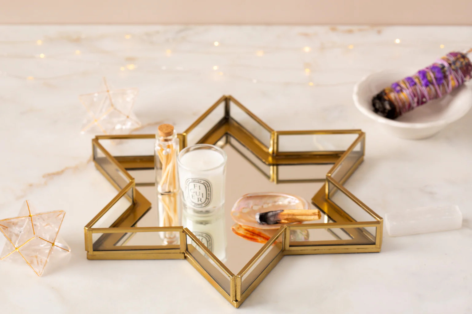 Stella Star of David Mirror Tray | Adara Rituals