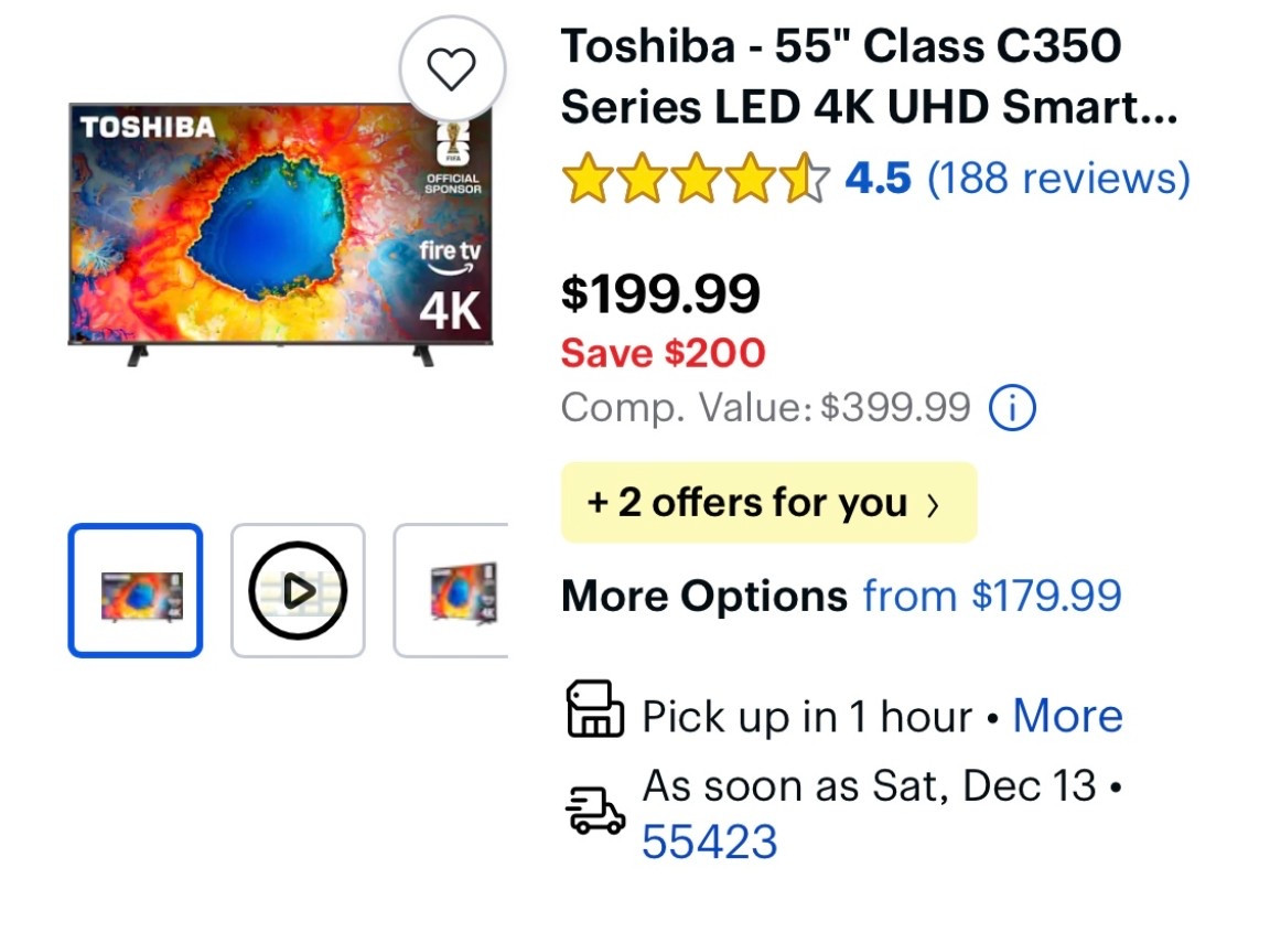Look at this deal on a 4K television that is great for a deal. 

#LTKdayinmylife #LTKActive #LTKU