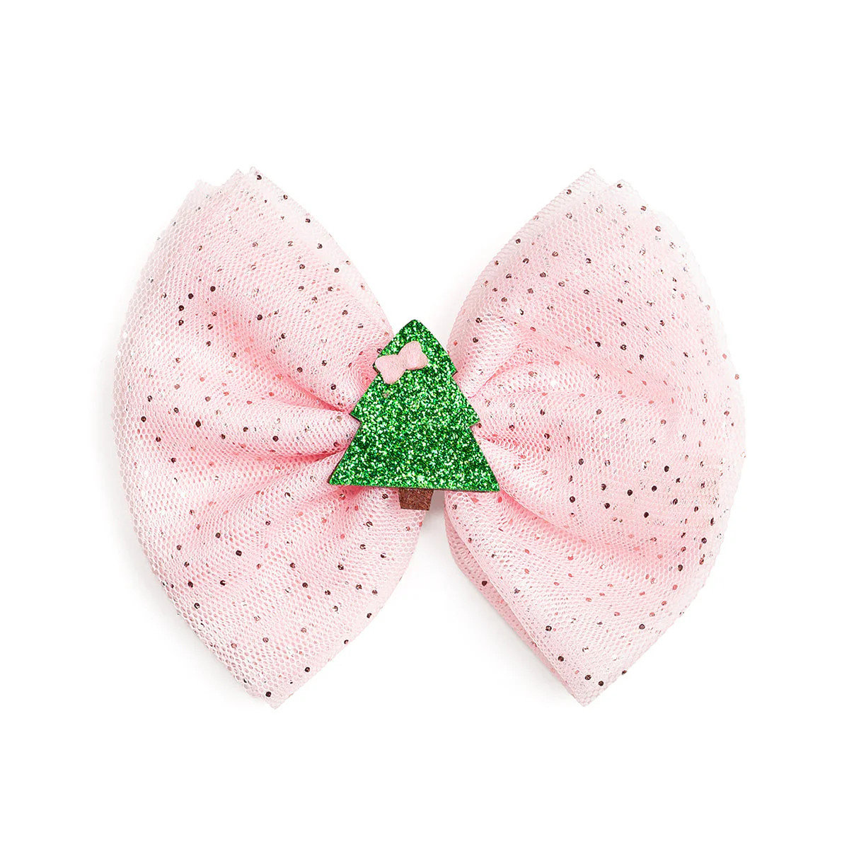Christmas Tree Tulle Bow Clip | Sweet Wink