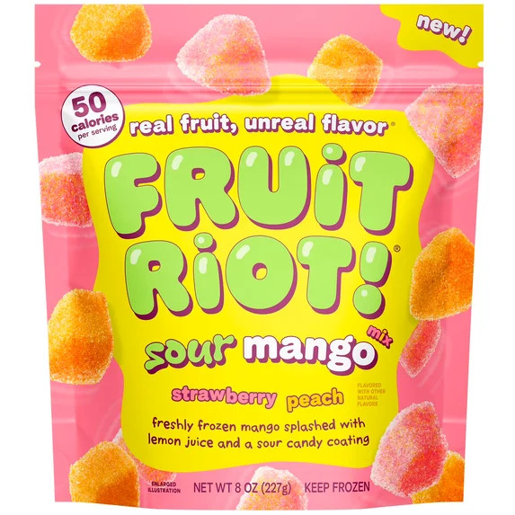Fruit Riot Sour Candy Mixed Mango, Real Frozen Fruit, 8 oz | Walmart (US)