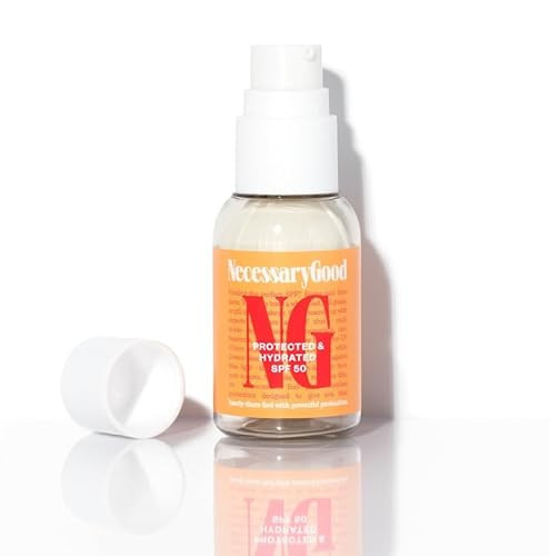 NecessaryGood Protected & Hydrated SPF 50 Face Cream – Lightweight Non-Greasy Sunscreen for All Skin Tones, No White Cast, Hydrating Cream with Niacinamide, Hyaluronic Acid |Dermatologist Tested, 50ml | Amazon (UK)