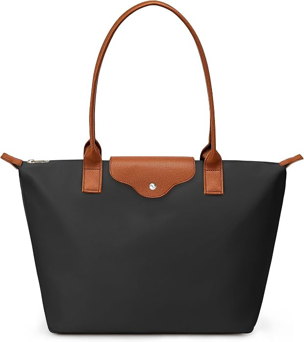 KALIDI Tote Bag for Women Nylon Top-Handle Purse,Large Capacity Shoulder Hobo handBag with Zipper... | Amazon (US)