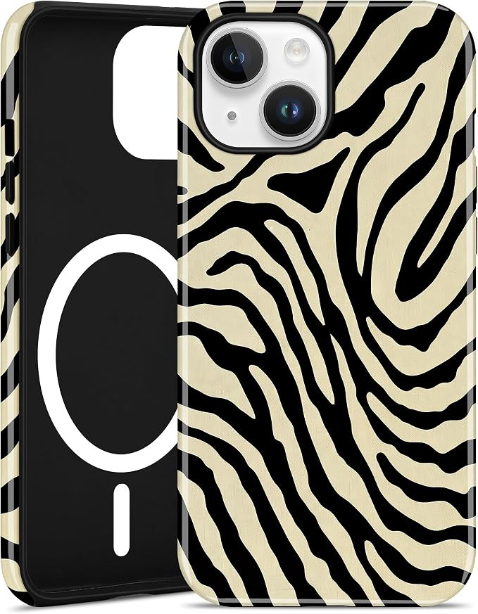 Magnetic Zebra Phone Case for iPhone 16 Pro Max,Beige | Amazon (US)