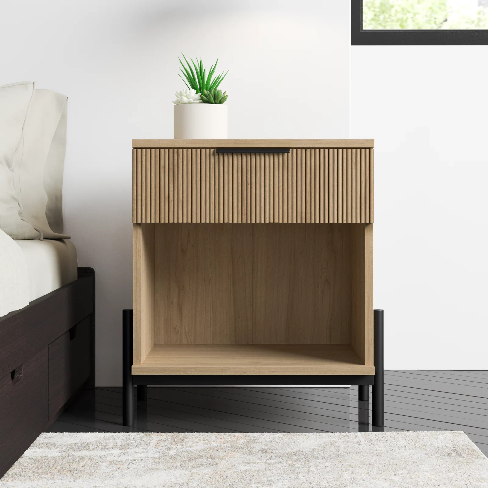 Wade Logan® Bracho 1-Drawer Nightstand with Open Cubby & Reviews | Wayfair | Wayfair North America
