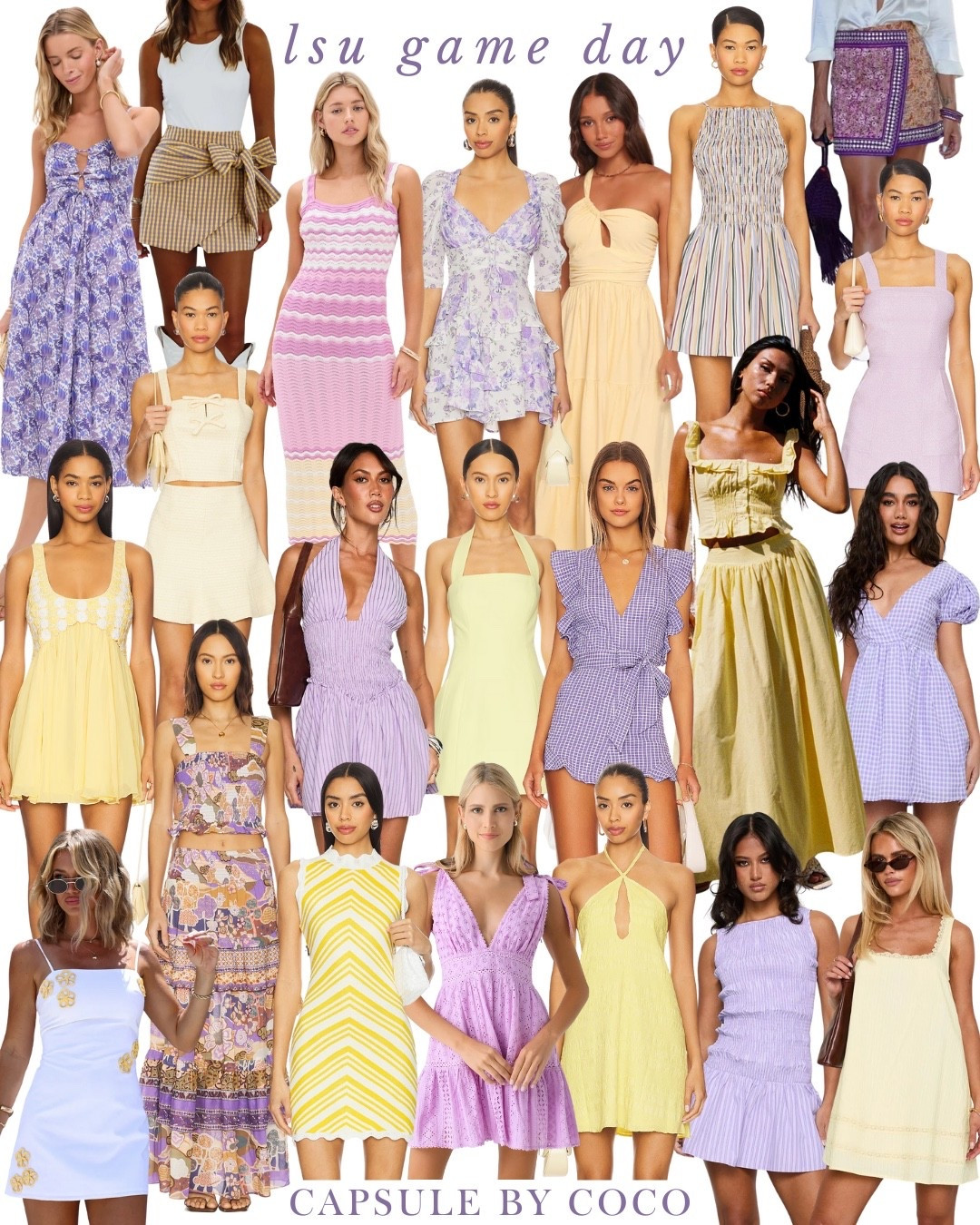 LSU GAME DAY 🏈 

LSU, Louisiana State University, Baton Rouge Louisiana, LSU Tigers, LSU game day, LSU gameday, LSU game day outfit, LSU gameday outfit, tailgating, college, fraternity, sorority, sorority outfit, sorority recruitment, sorority rush, SEC, football, tailgate, tailgating, LSU outfit, Delta Gamma, DG, DeeGee, Kappa Kappa Gamma, KKG, Kappa Delta, KD, Tri Delta, DDD, Tri Dela, Phi Mu, Chi Omega, Chi O, Alpha Chi Omega, Pi Beta Phi, Pi Phi, Alpha Delta Pi, ADPi, Alpha Omicron Pi, AOPi, Sigma Alpha, Kappa Alpha Theta, Delta Zeta, Zeta Tau Alpha, mini dress, mini dresses, yellow dress, yellow mini dress, purple dress, purple mini dress, lavender dress, lavender mini dress, white dress, white mini dress, denim dress, denim mini dress, Capsule By CoCo

#LTKSeasonal #LTKStyleTip #LTKU