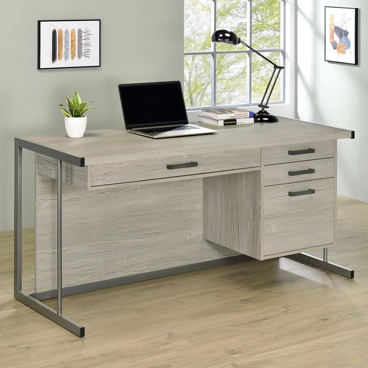 This modern office desk from 17 Stories is such a clean and functional workspace upgrade. The light wood finish, metal frame, and extra drawer storage make it perfect for anyone who wants a polished setup that still feels airy. And it’s on sale right now for $599.99 (down from $679.99). #officedecor #wayfairfinds #homeoffice


#LTKHome #LTKCyberWeek #LTKSaleAlert