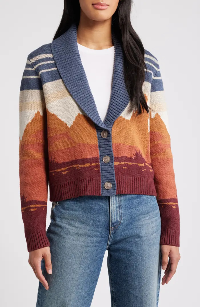 Pendleton Western Scenic Jacquard Cotton Cardigan | Nordstrom | Nordstrom