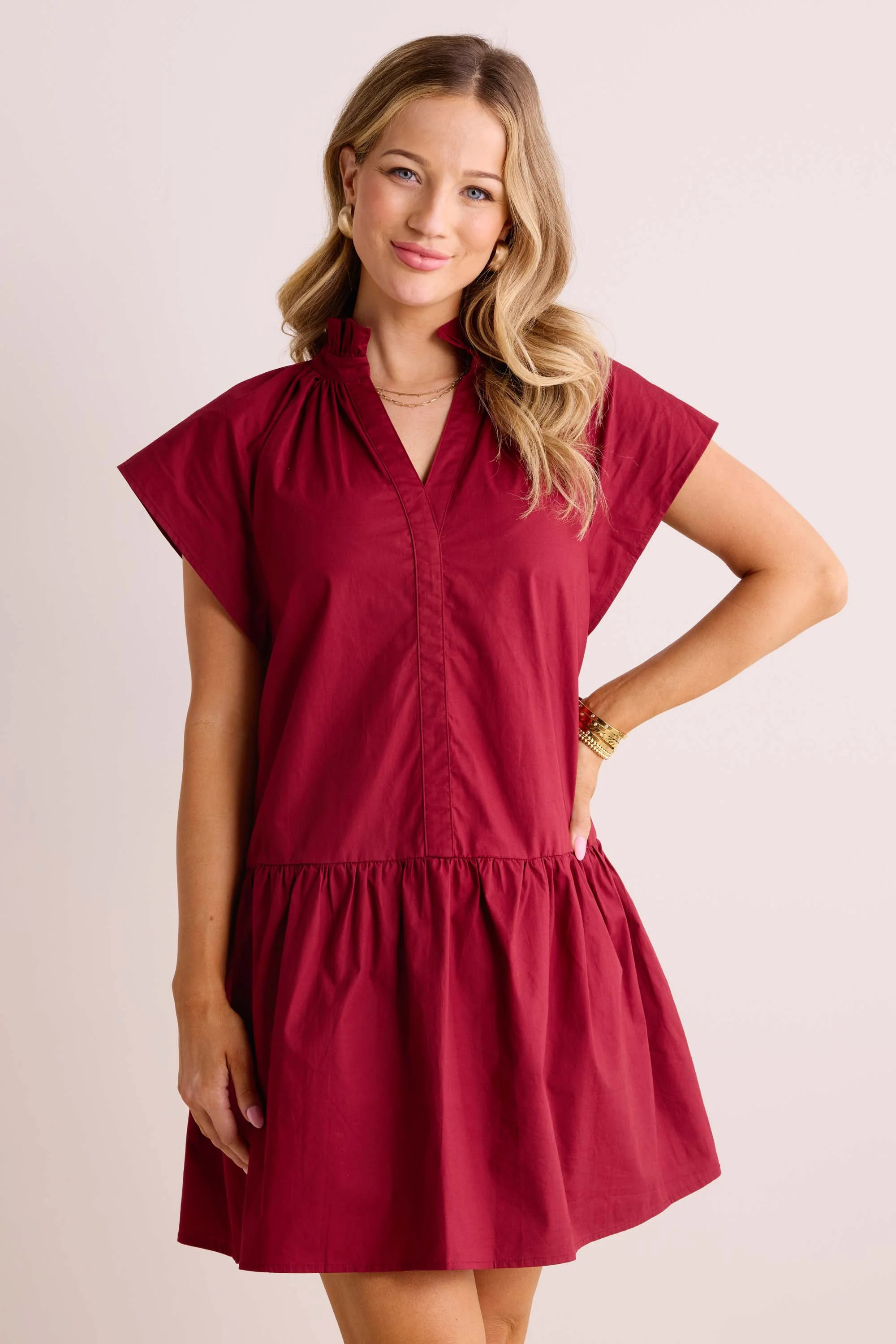 Annalyn Dress- Maroon | Avara