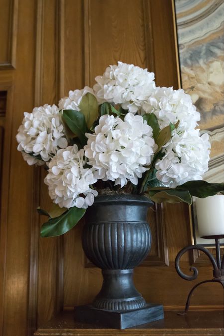 DIY hydrangea faux floral arrangement for your mantel.  Check out my tutorials on my blog at www.MomCanDoAnything.com and on YouTube.  I love how this turned out.

#LTKSeasonal #LTKhome #LTKstyletip