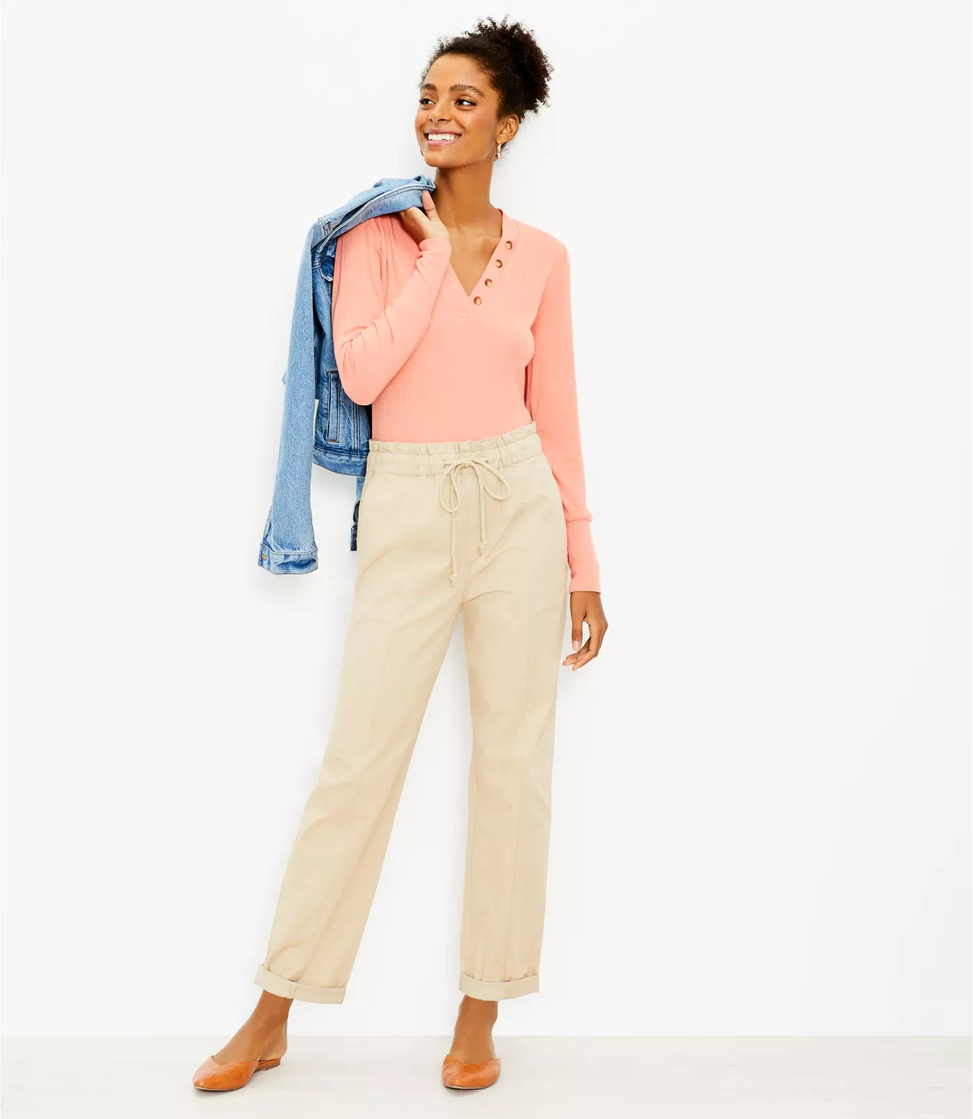 Twill Jogger Pants | LOFT