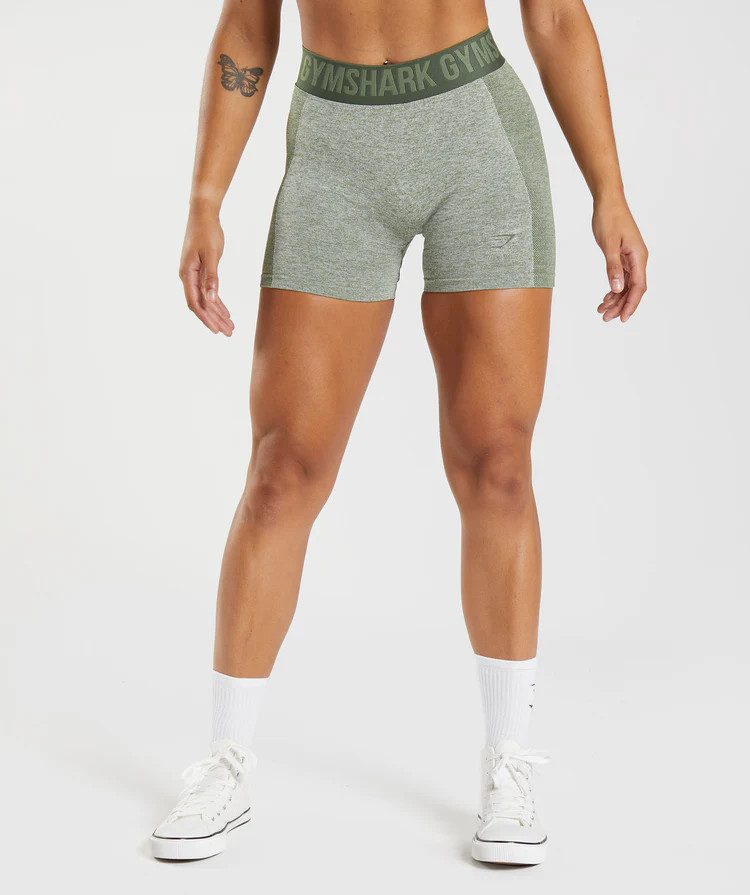 Gymshark Flex Shorts - Marsh Green Marl/ Core Olive | Gymshark US