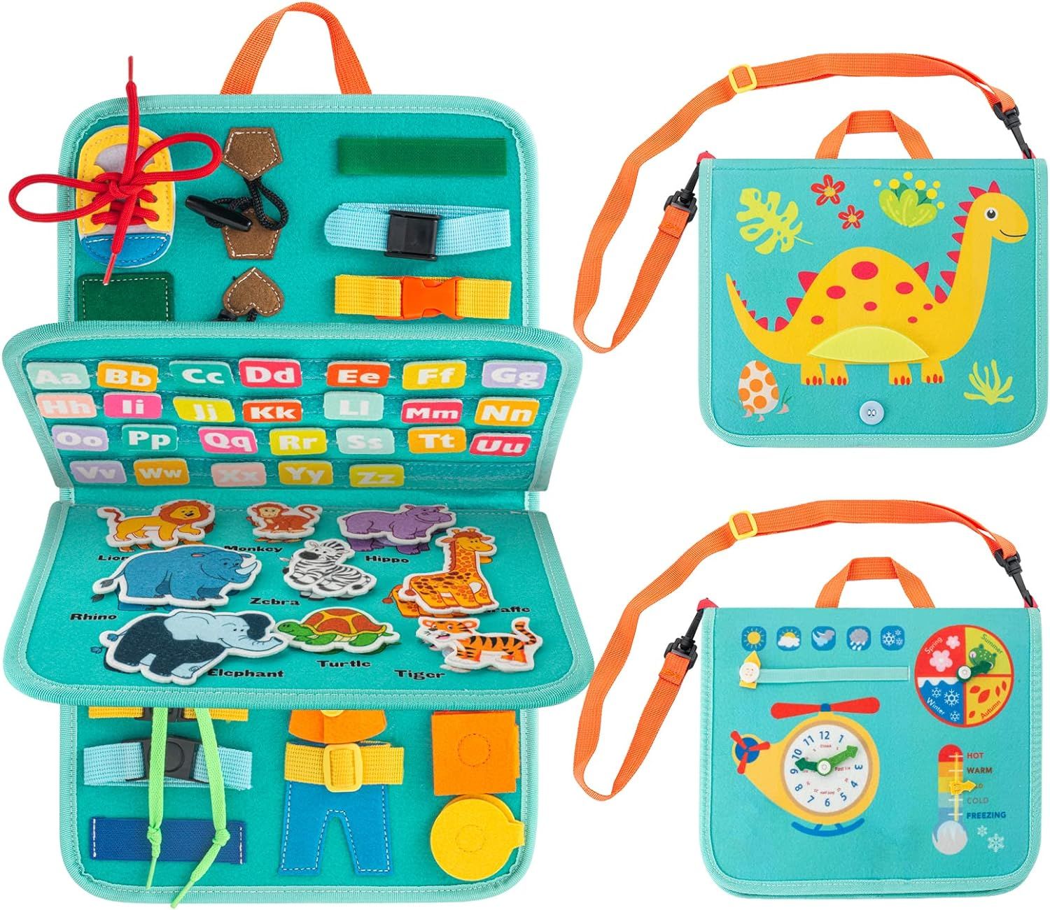 Montessori Toys - Busy Board - Sensory Toys for Toddlers 3-4, Toddler Travel Toys, Autism Educati... | Amazon (US)