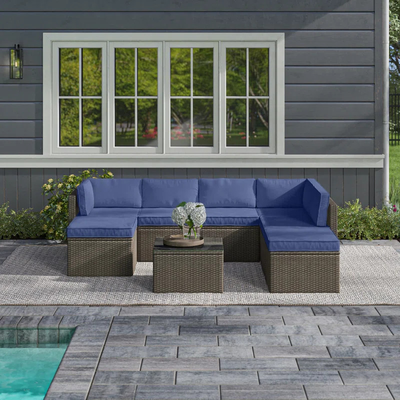 Worksop Polyethylene (PE) Wicker 6 - Person Seating Group with Cushions | Wayfair North America