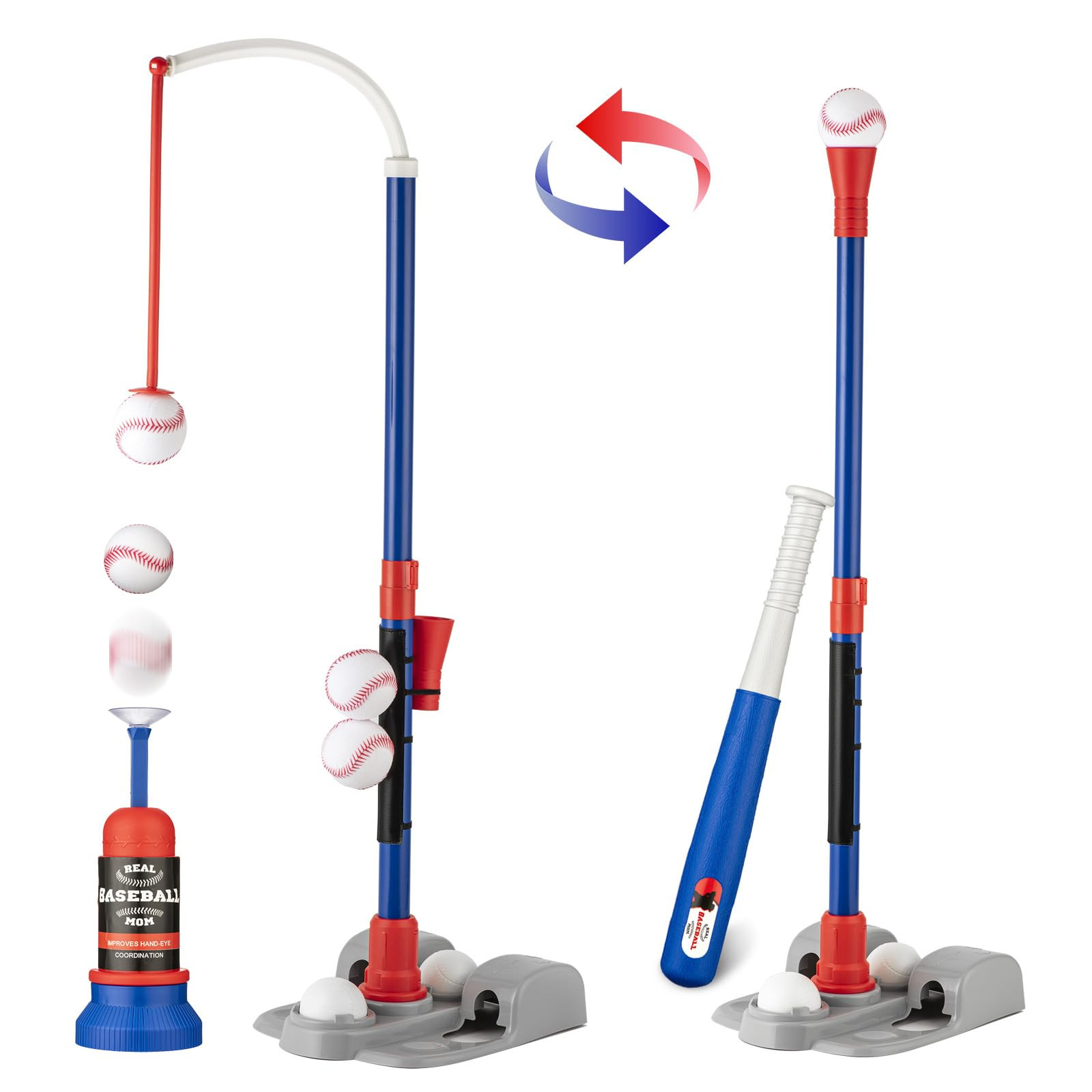 Adjustable T-Ball Set for Kids 3-8 | Outdoor Baseball Toy with Bat, Ball & Tee | Sports Gift for ... | Amazon (US)