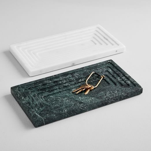 Stepped Marble Vanity Trays | West Elm (US)