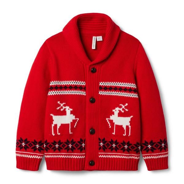 Fair Isle Reindeer Cardigan | Janie and Jack