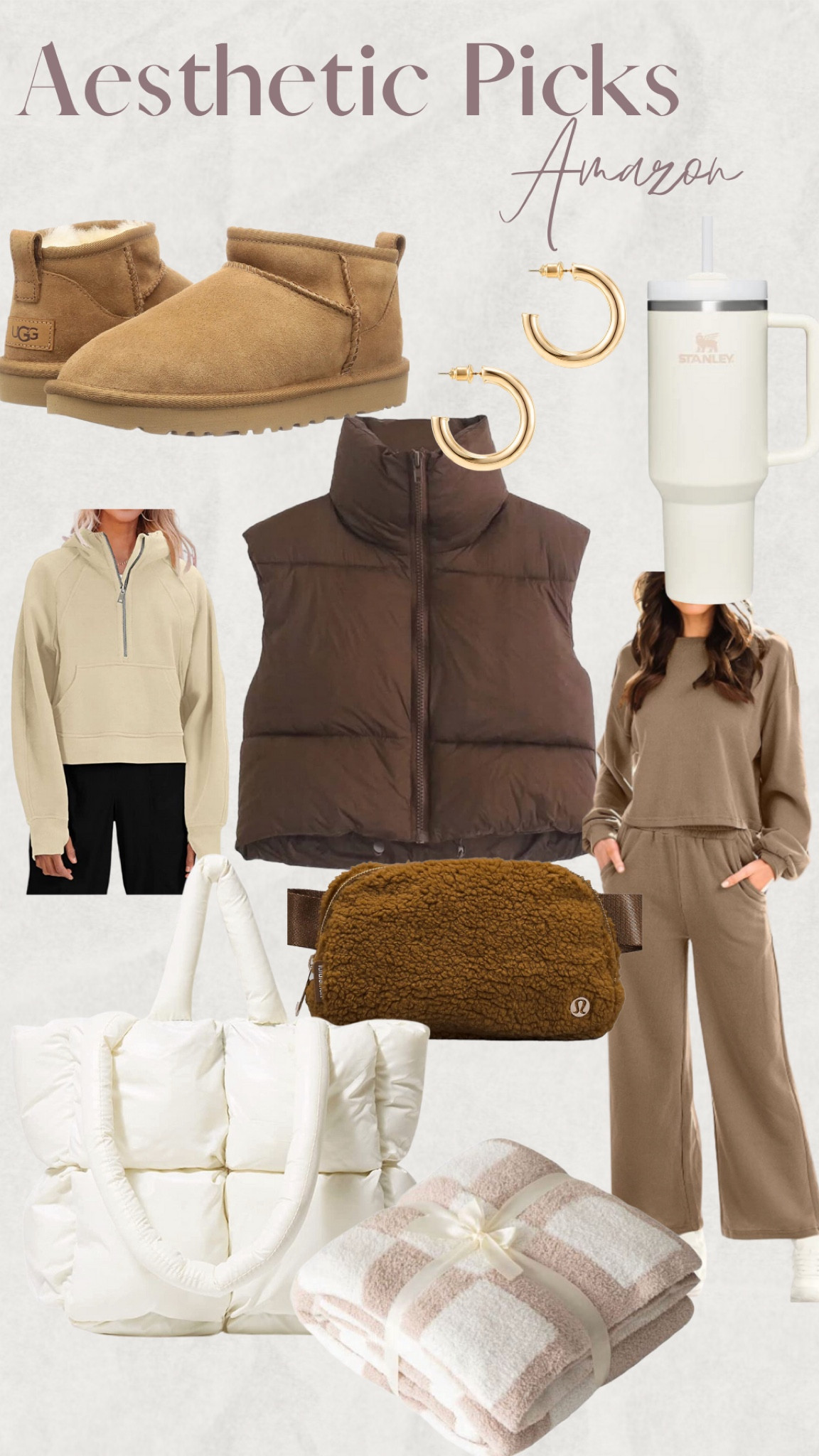 Neutral aesthetic Amazon picks! Great gifts for Valentines Day too!

Lululemon, dupe, uggs, scuba top, scuba dupe, casual, casual wear, casual outfits

#LTKGiftGuide #LTKFind #LTKitbag