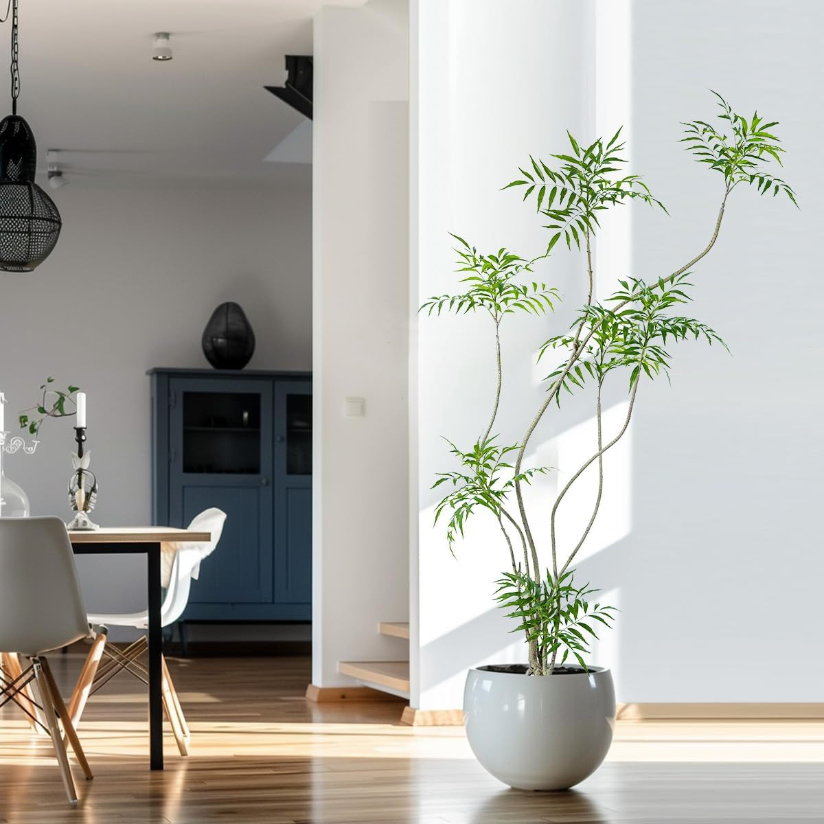 Artificial Mahonia fortunei Tree,6ft Tall Fake Plants Artificial Mahonia fortunei Plants for Indo... | Amazon (US)