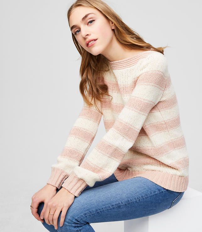 Striped Boatneck Sweater | LOFT