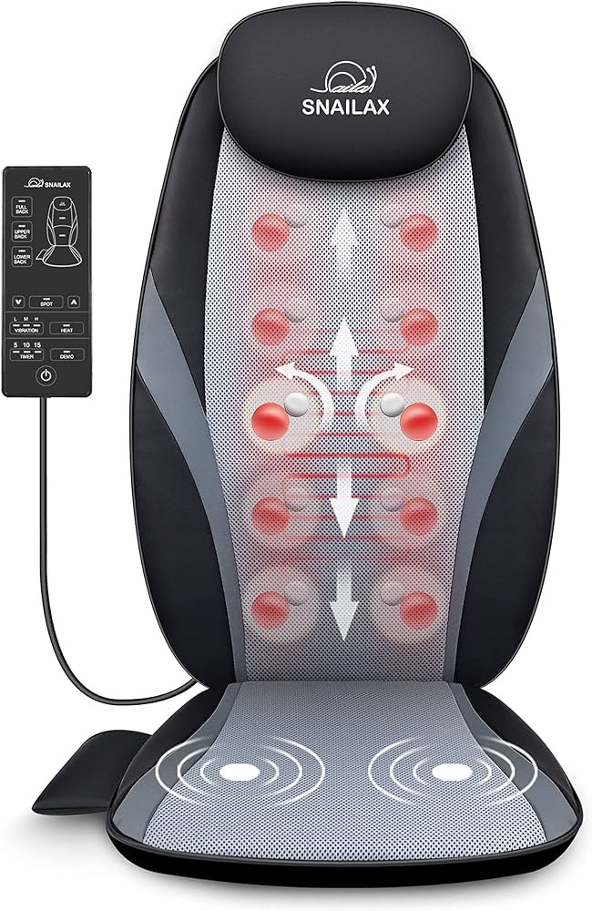 Snailax Shiatsu Massage Cushion with Heat Massage Chair Pad Kneading Back Massager for Home Offic... | Amazon (US)