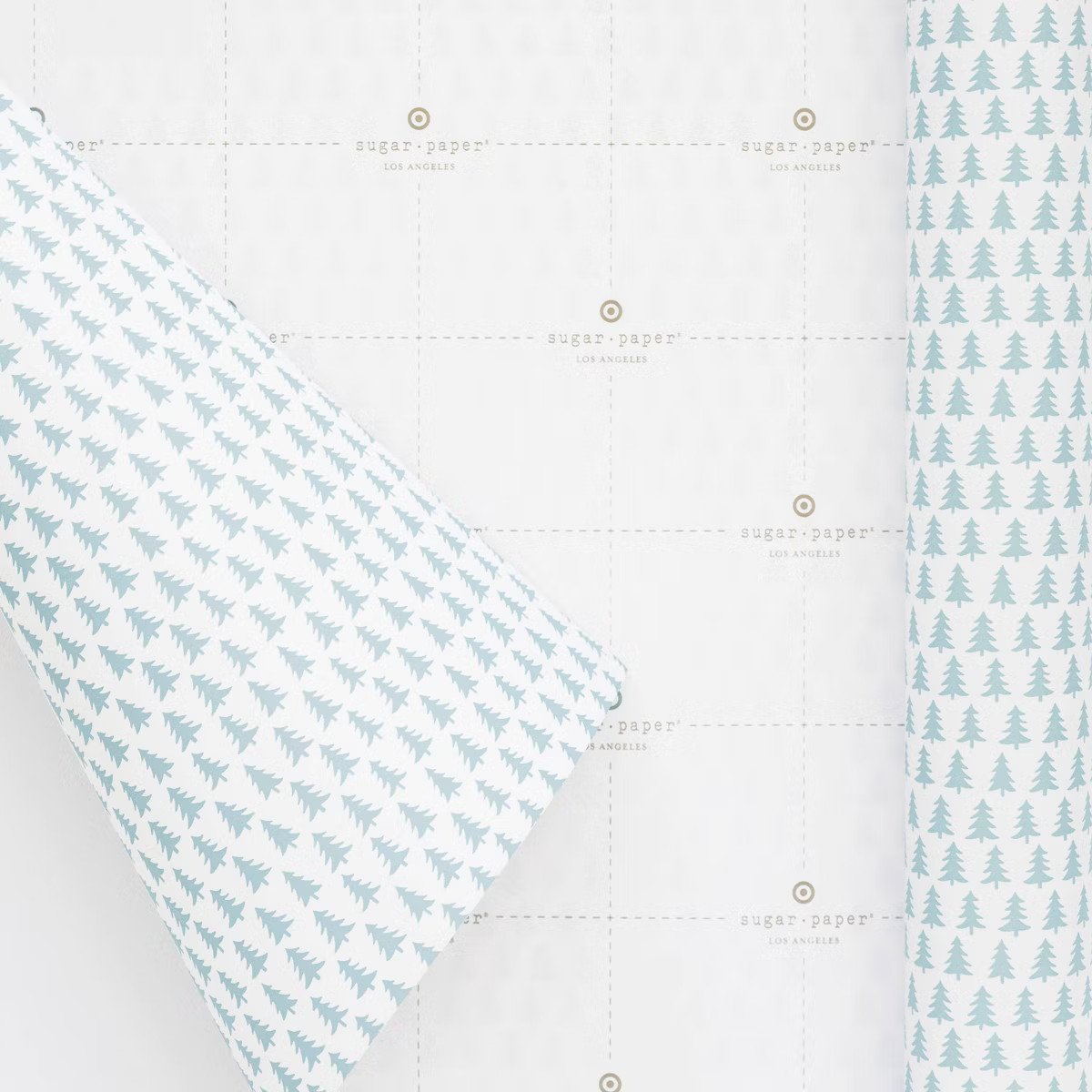 25 sq ft Trees Gift Wrap Blue/White - Sugar Paper™ + Target | Target