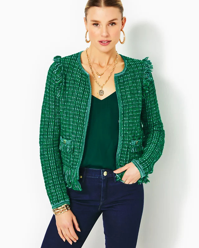 Simora Fringe Cardigan | Lilly Pulitzer