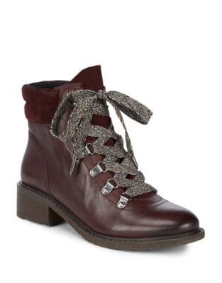 Darrah Lace-Up Leather Booties | Lord & Taylor