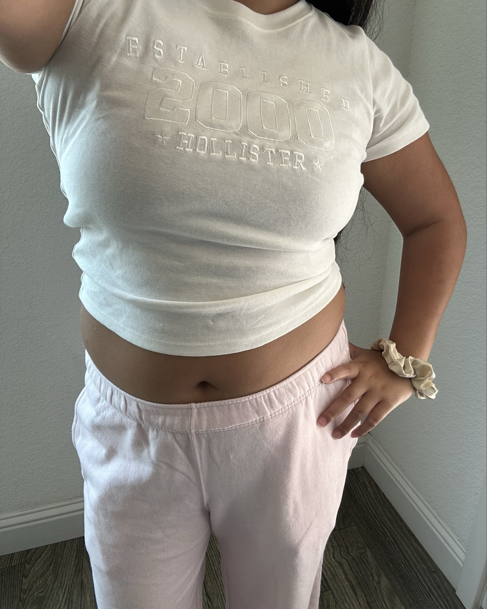 entire outfit is from hollister !! logo graphic baby tee and wide leg sweatpants (short) for a comfy outfit 💗🧸🍁

• top is size small
• sweatpants: medium (short)

#LTKStyleTip #LTKPetite #LTKU