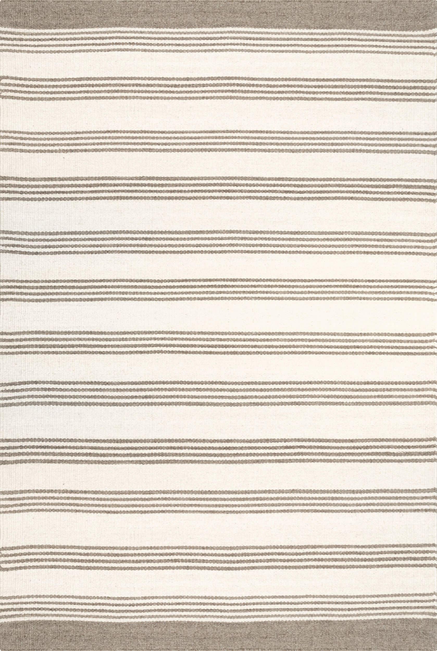 Beige Sage Striped Wool-Blend 9' 6"" x 13' 6"" rug | Rugs USA