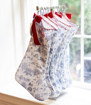 x Darby Fallon Clark Decorative Toile Stocking | Dillard's