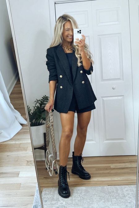 Concert outfit, going out outfit, lace up ankle boots outfit 

(Shorts and top are from Zara, linking similar below! Everything else linked below is exact!)

#LTKstyletip