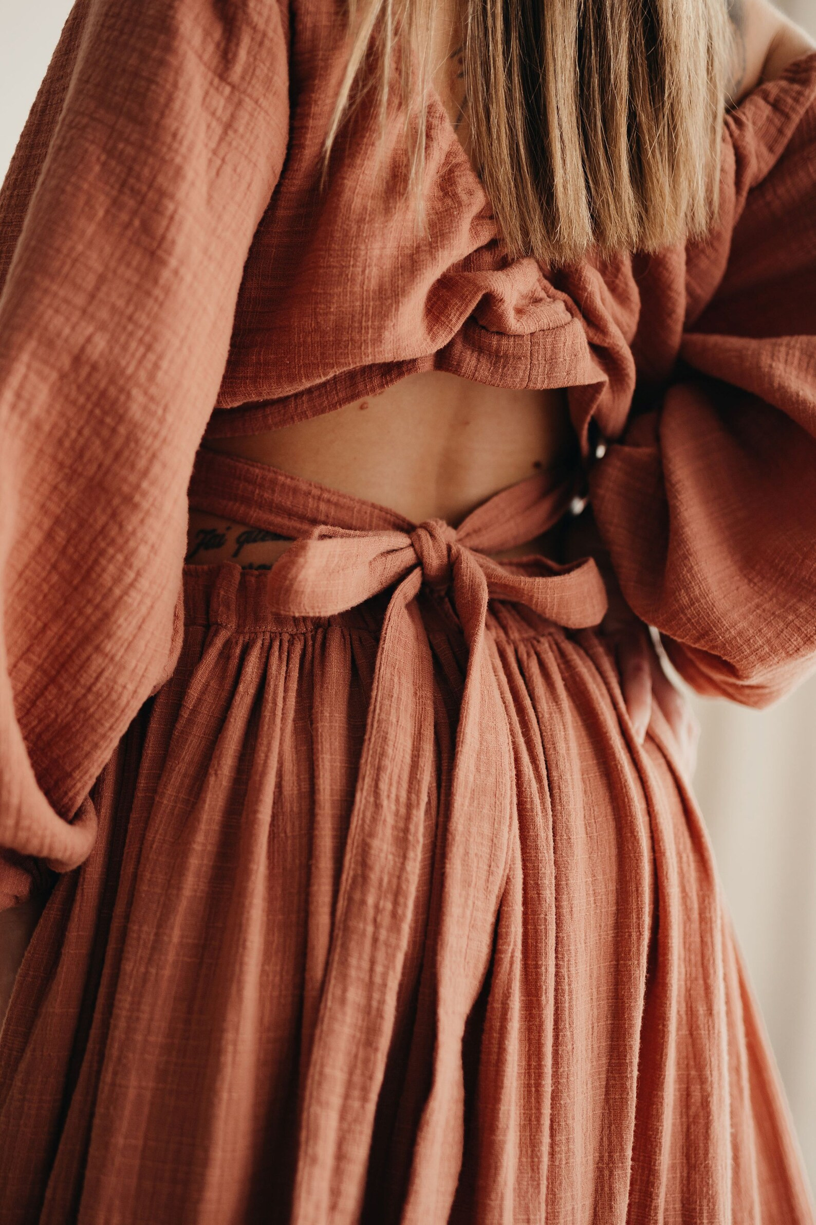 Naomi Women's Boho Two-pieces Dress Muslin Vintage Top and Skirt Dress for the Maternity Session ... | Etsy (US)