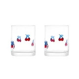 Thyme & Table 12 fl oz Patriotic Cherries Charm Drinking Glasses, Set of 2 | Walmart (US)