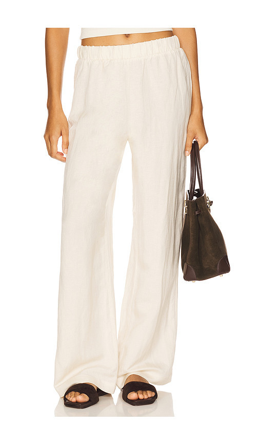 perfectwhitetee Woven Linen Pant in Nude. Taglia M. Also in L, S, XL. | Revolve Clothing (Global)