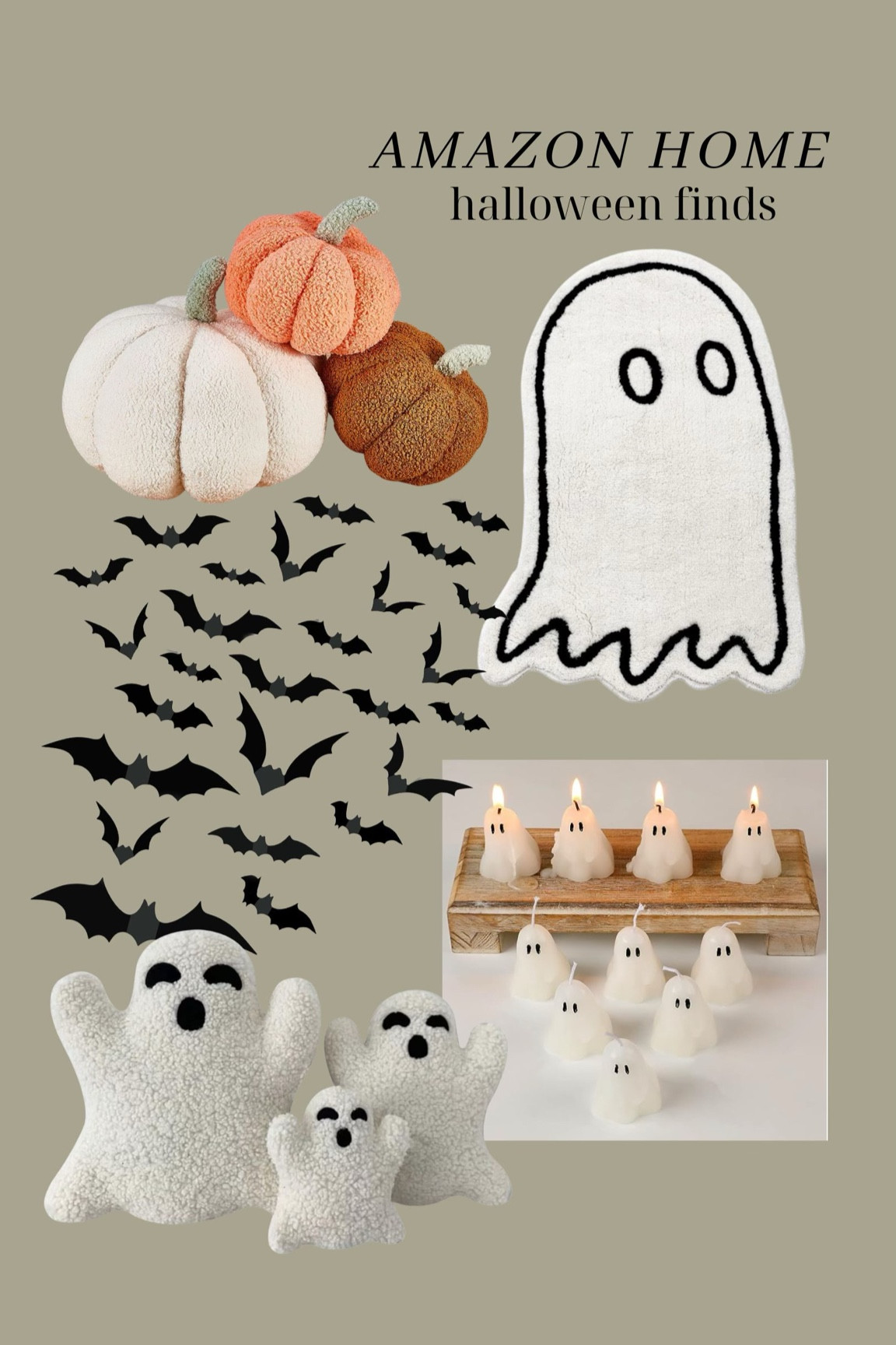 Amazon Halloween finds for the home 🎃👻 

Halloween decor; ghost rug; paper bat decorations; pumpkin decorations; pumpkin pillows; ghost candles; cute Halloween decorations; Amazon Halloween; Amazon home; Christine Andrew

#LTKHalloween #LTKhome #LTKHoliday