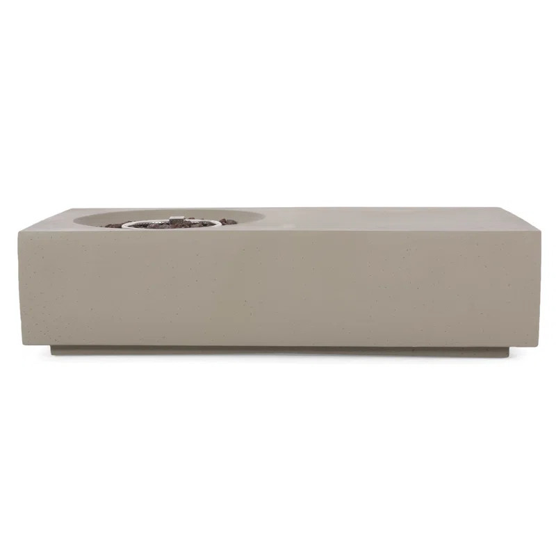 14.75'' H x 56.25'' W Concrete Propane Outdoor Fire Pit Table | Wayfair North America