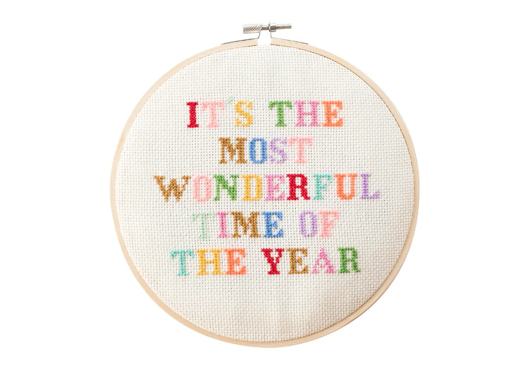 It's The Most Wonderful Time Cross Stitch Kit | Etsy (US)