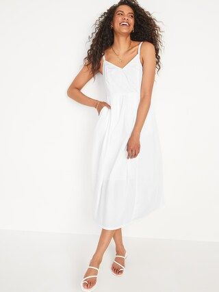 Cotton-Poplin Cami Maxi Swing Dress for Women | Old Navy (US)