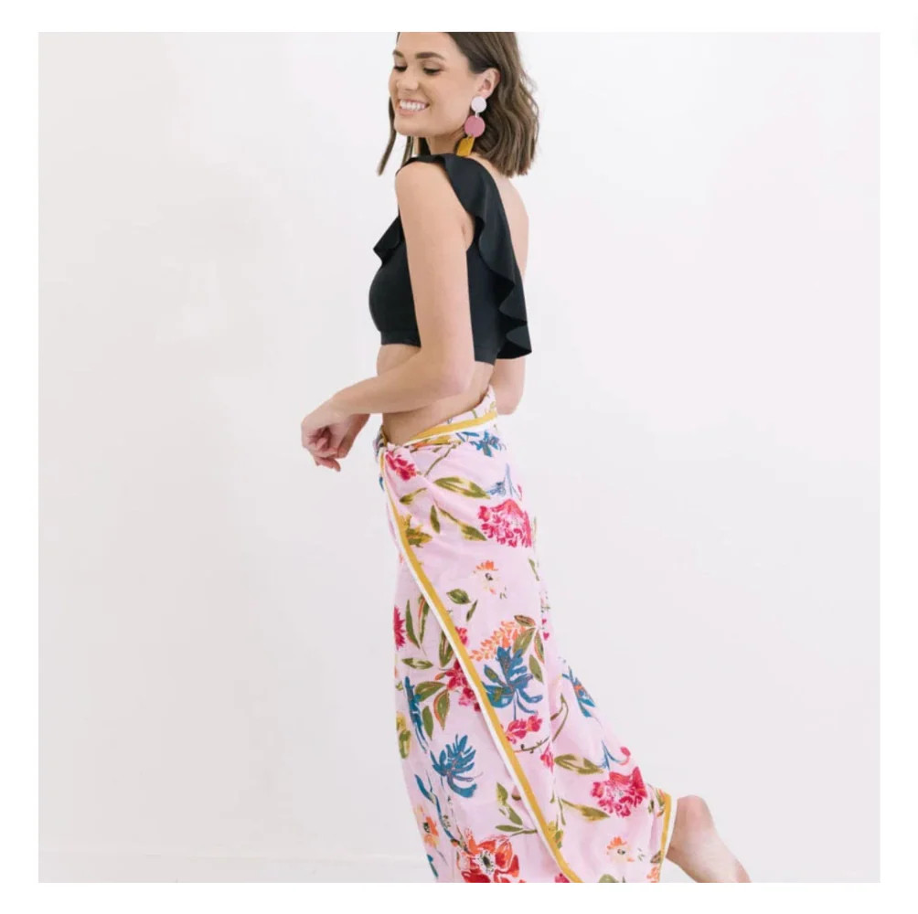 Tropical Floral Sarong (Ships February 15th) | Shop Bijou