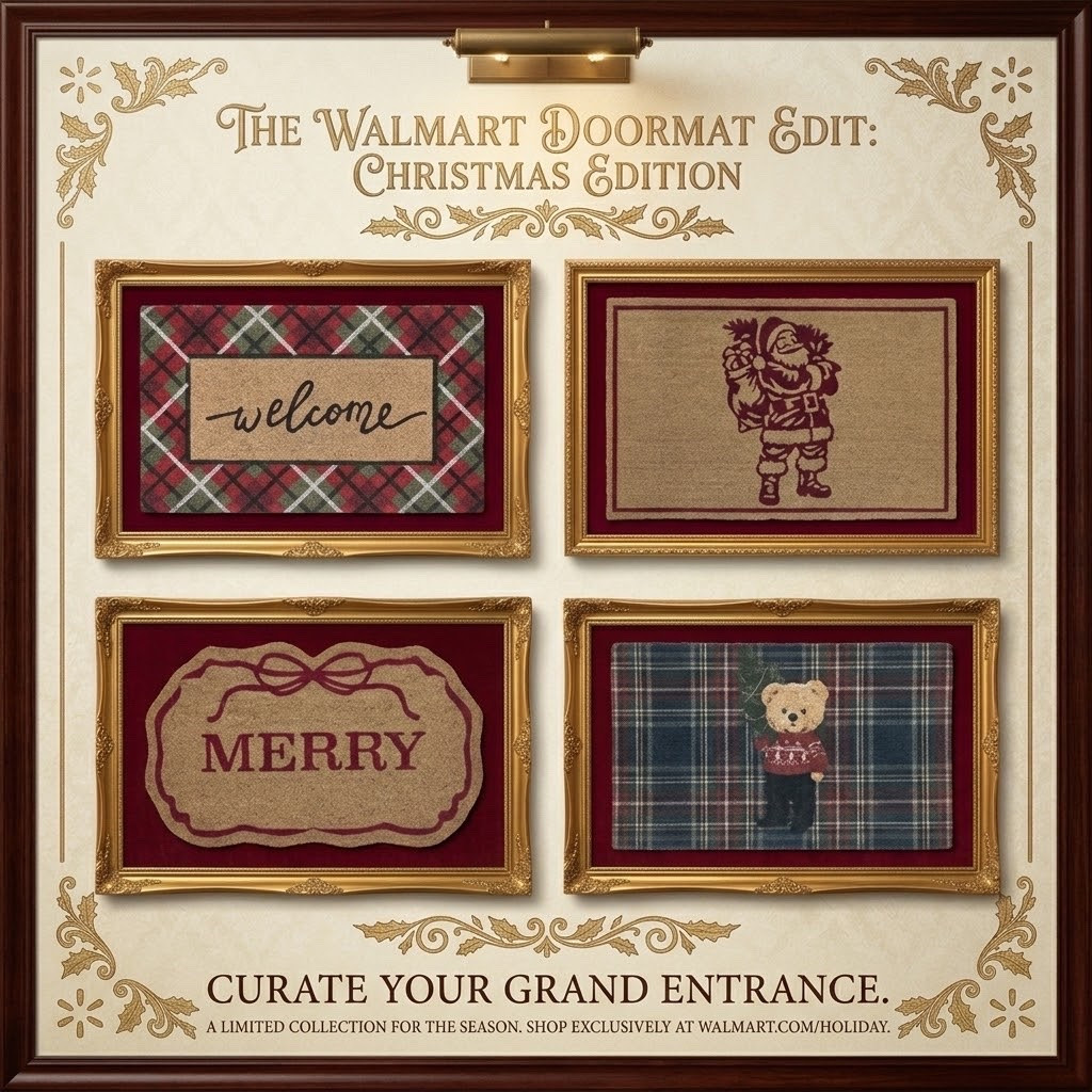 High-end look, Walmart price tag. 🎁✨ Upgrade your holiday doorstep with the **Christmas Doormat Edit** before these bestsellers sell out!

#WalmartFinds #HolidayDecor #ChristmasInspo #BudgetLuxury #LinkInBio