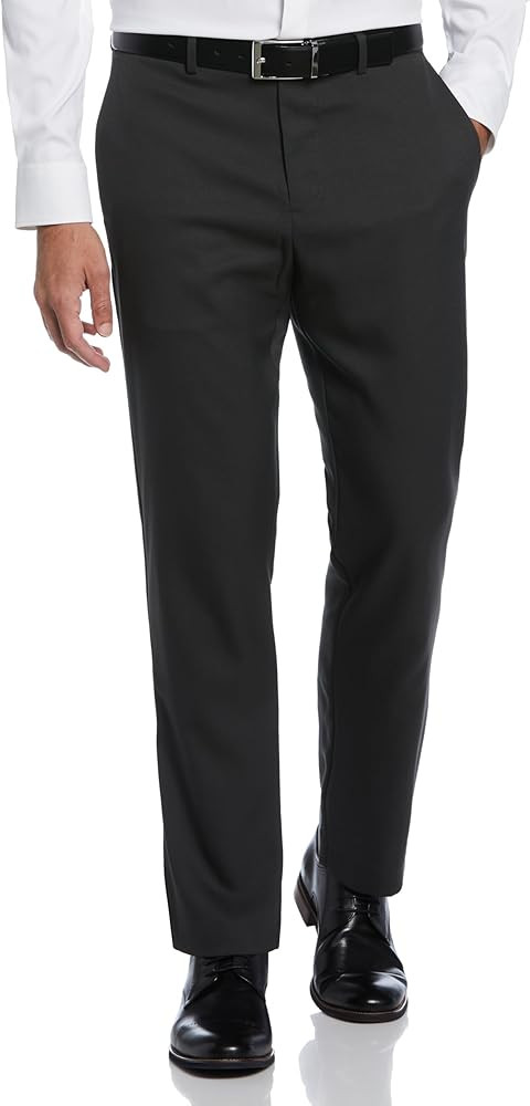 Perry Ellis Portfolio Modern Fit Twill Men's Dress Pants, Flat Front, Stretch Fabric, Soft and Du... | Amazon (US)
