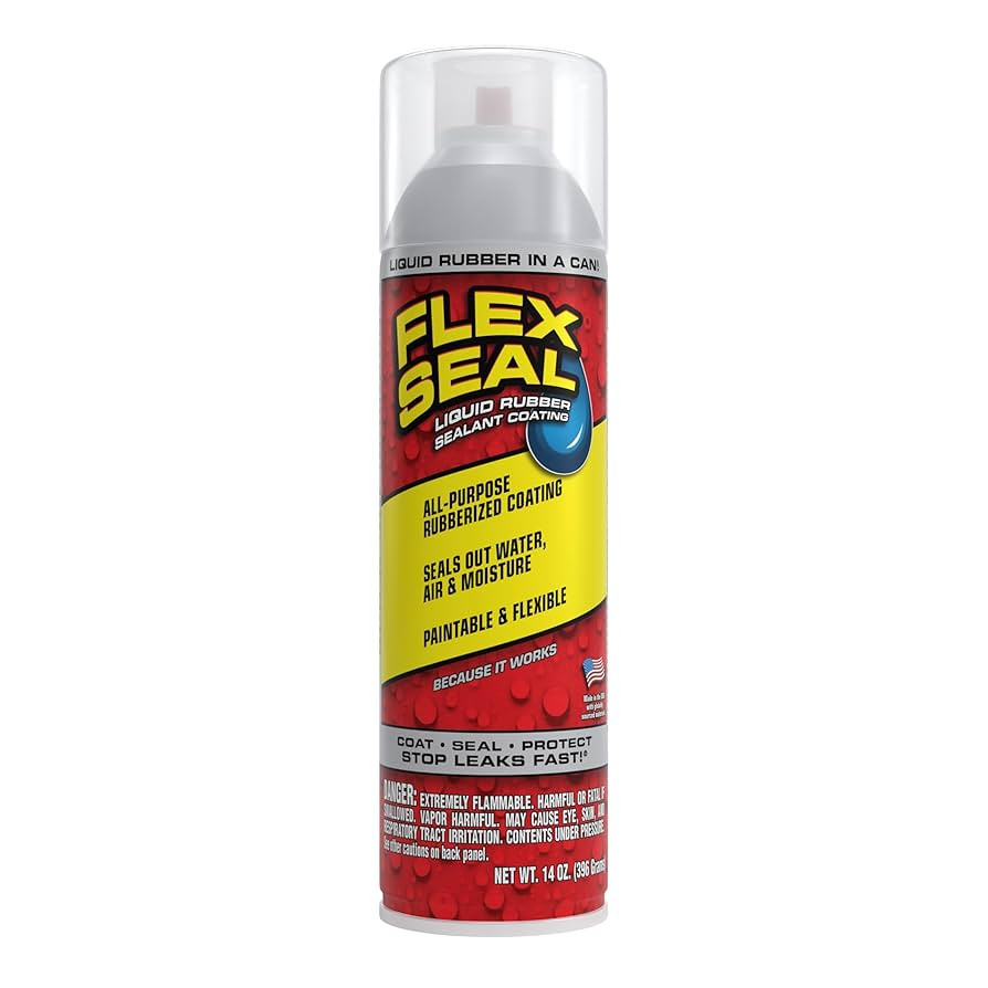 Flex Seal, 14 oz, Clear, Stop Leaks Instantly, Transparent Waterproof Rubber Spray On Sealant Coa... | Amazon (US)