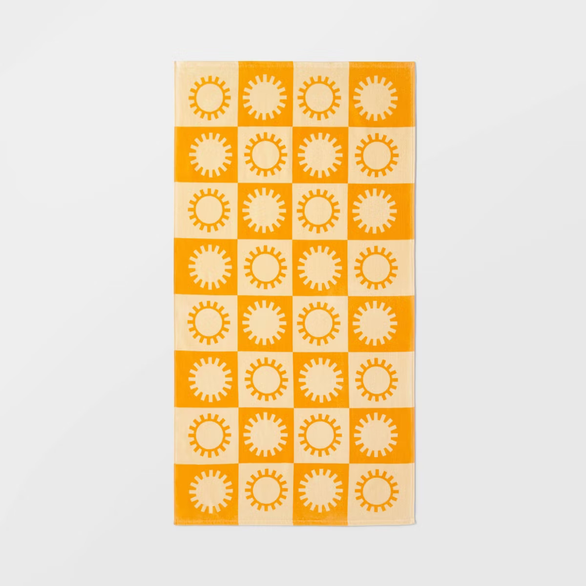 Checkered Sun Beach Towel Yellow - Sun Squad™ | Target