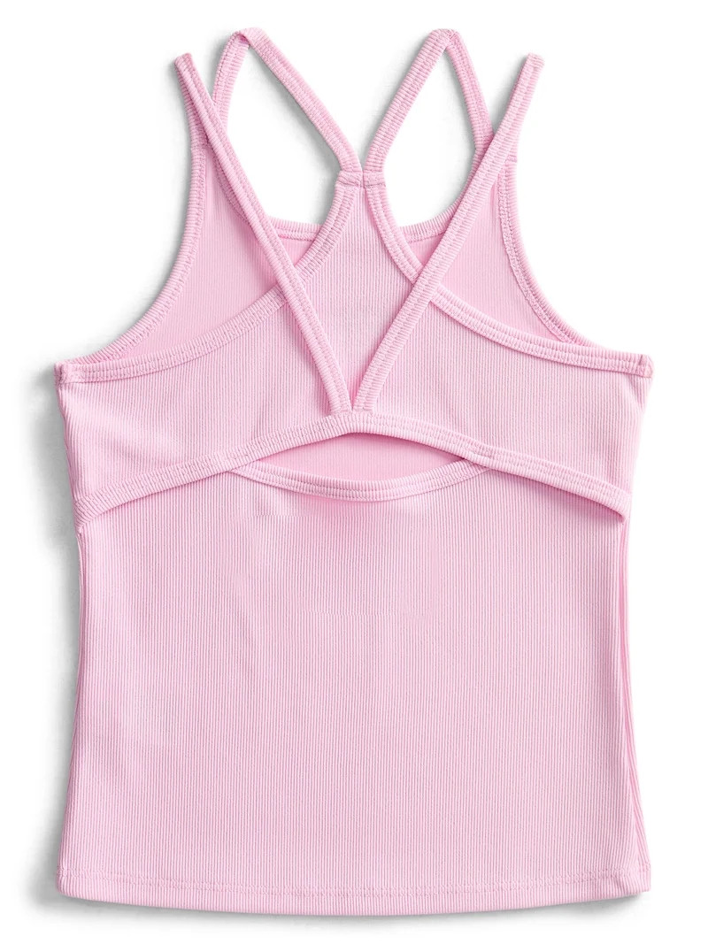 Athletic Works Girl’s Active Double Strap Tank Top, Sizes 4-18 | Walmart (US)