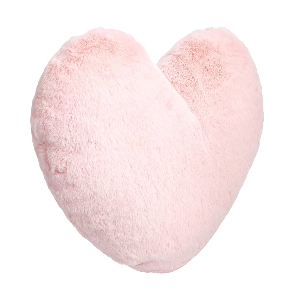Amazon Basics Kids Pink Heart Pillow, Room Decor, 10.5 in x 4 in | Amazon (US)