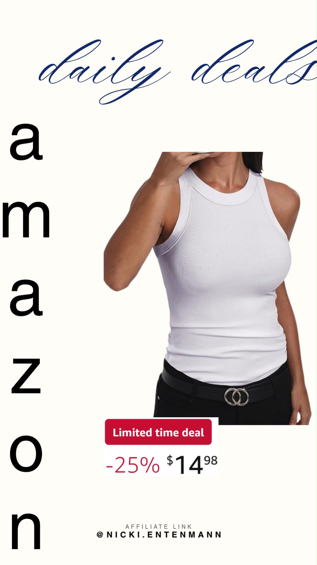 This sleeveless racerback high neck ribbed tank top brings casual comfort with a fitted cotton design. Effortless style meets everyday versatility, making it a wardrobe favorite. 🌸👕✨  

#tanktop #ribbedtop #casualwear #fashion #style #womenswear #ootd #trend #summerstyle #basicwear #cotton 

 #LTKdayinmylife #LTKootd #LTKSaleAlert