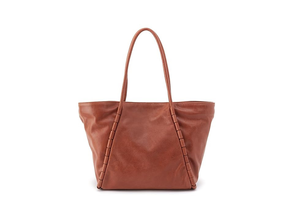 HOBO Phoebe Tote Tote Handbags Saddle, Cotton/Leather/Textile | Zappos